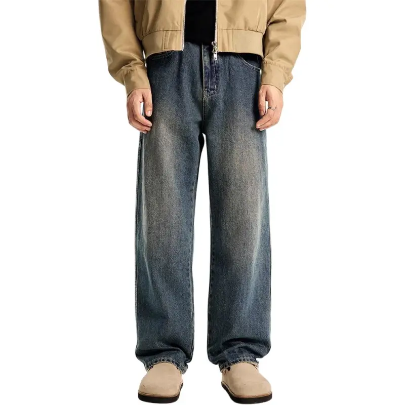 DUATOGE Jeans Men's Vintage Blue -2