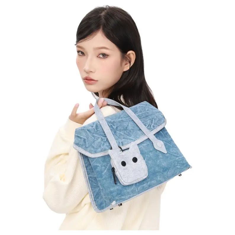 NOXXON Nylon Backpack Regular Women's Mist Blue/Desert Yellow-2