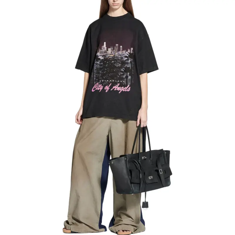 Balenciaga SS25 T Shirt Regular Fit Unisex Black-2