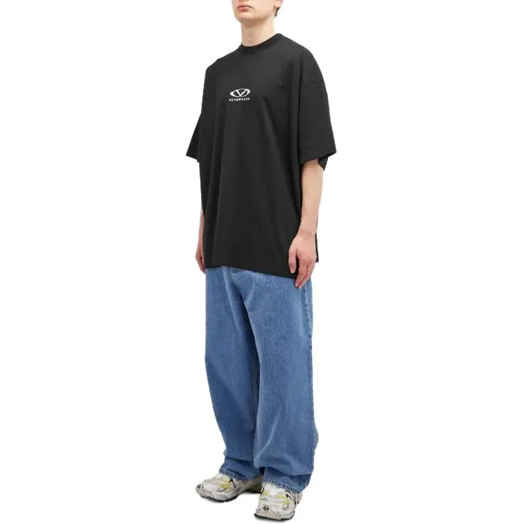 Vetements Logo stitch Wide leg Jeans-3