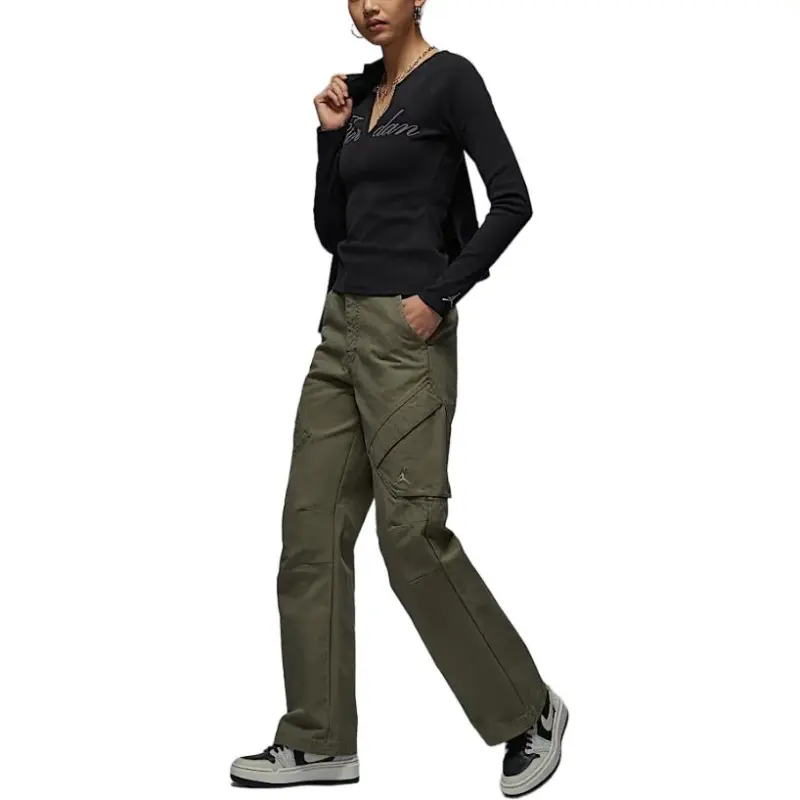 Jordan CHICAGO FW24 Cargo Pants Women's Medium Olive Green-2