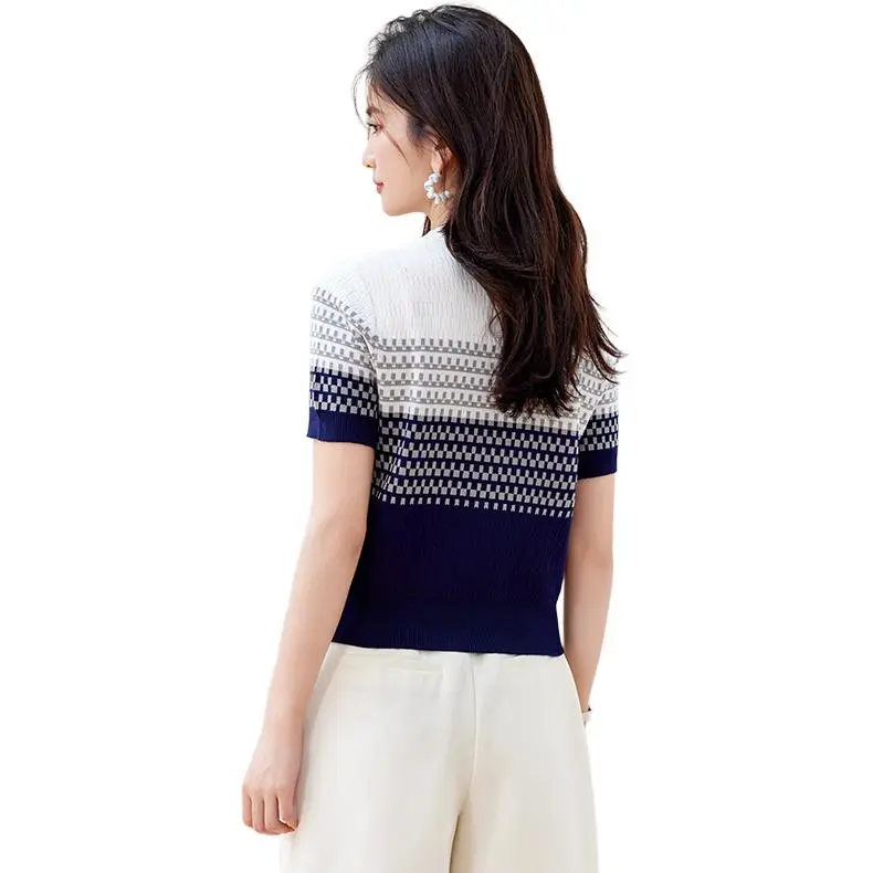 La Chapelle T Shirts Women's Blue-1