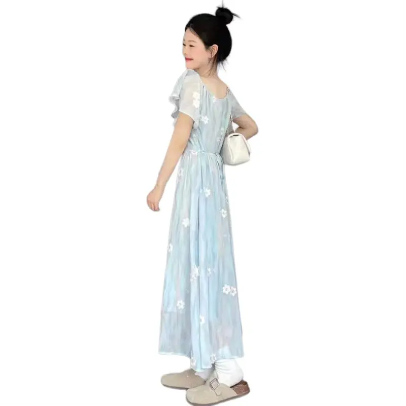 ABCMININ Short Sleeved Dress Women's-1