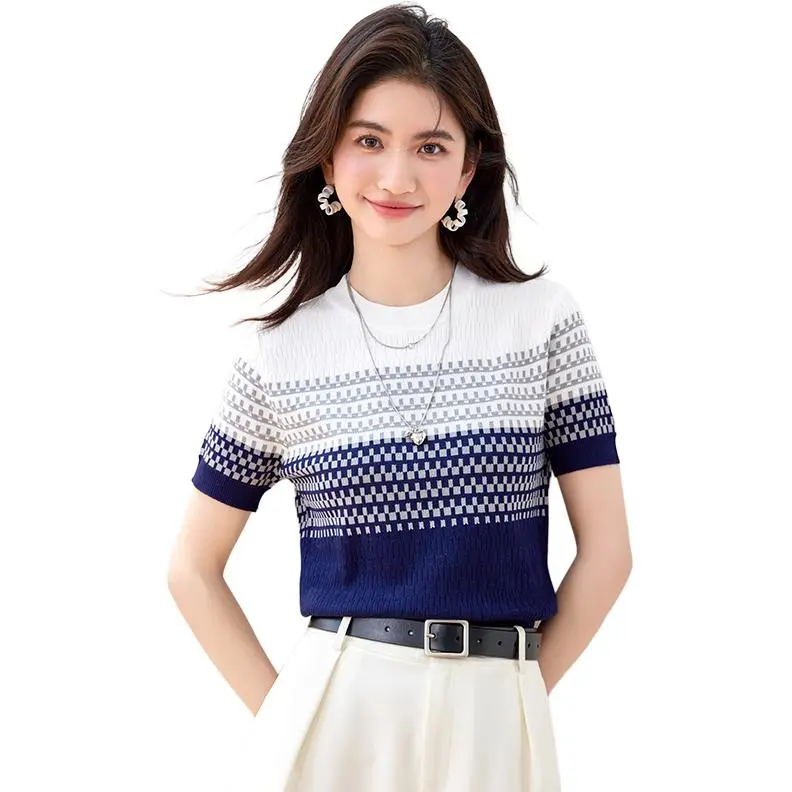 La Chapelle T Shirts Women's Blue-2