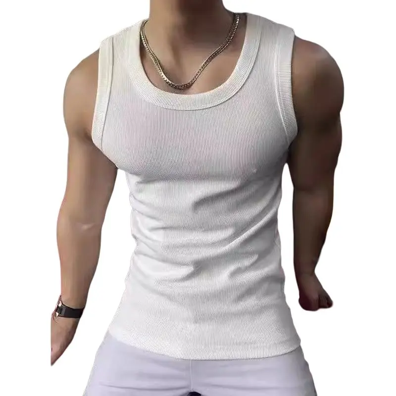 TESTUNG Fashion Minimalist Style Sleeveless Sports Shirt Unisex-13