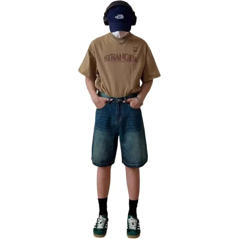 KVIV Denim Shorts Men Blue -2