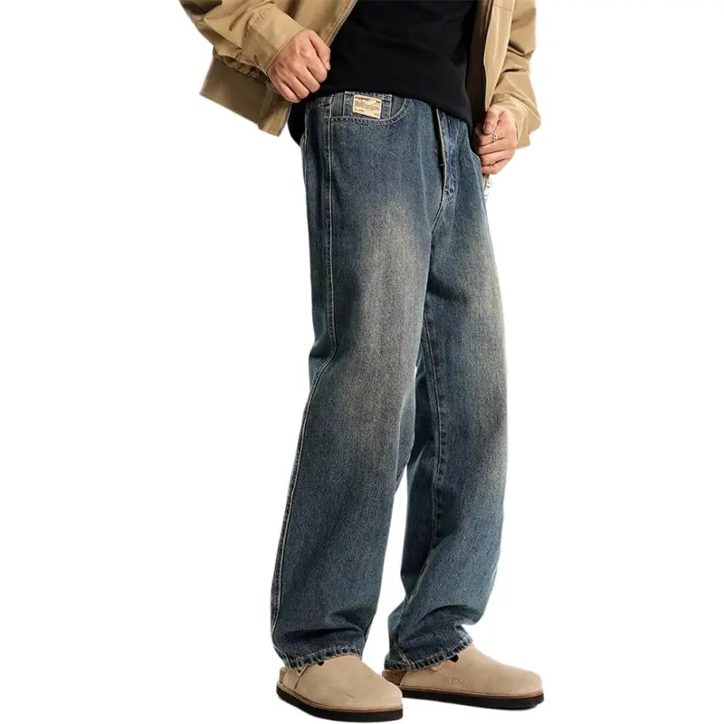 DUATOGE Jeans Men's Vintage Blue -1