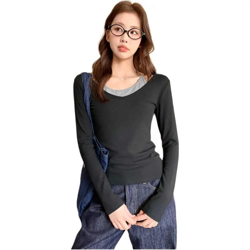 Mu Xiao Xin T Shirts Women's Black-2