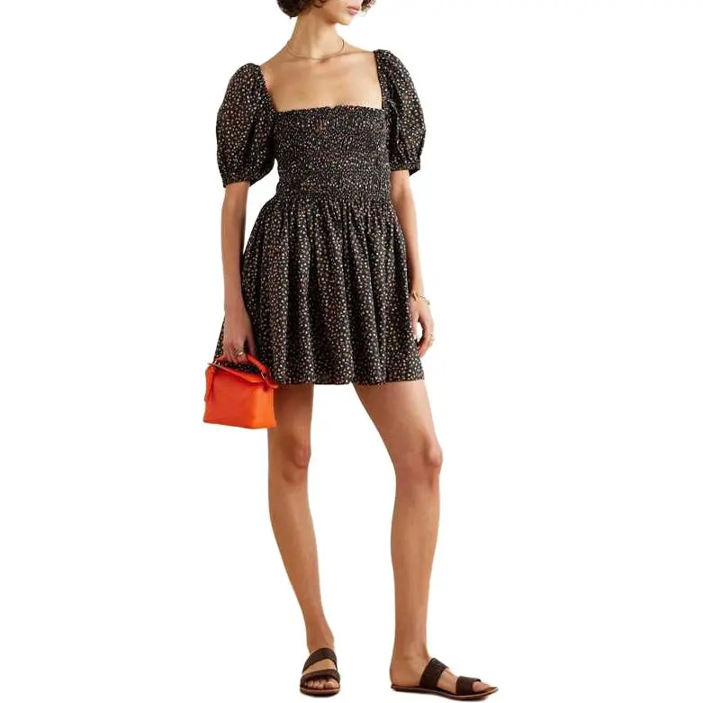 Matteau Floral print Shirred Minidress-1