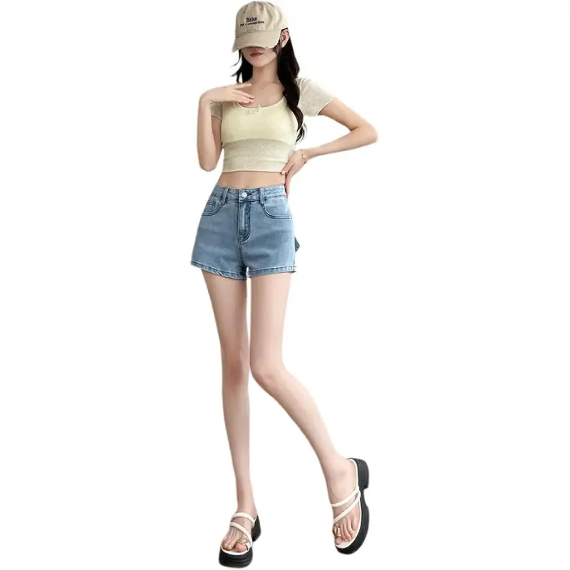 Mu Xiao Xin Denim Shorts Women's-6