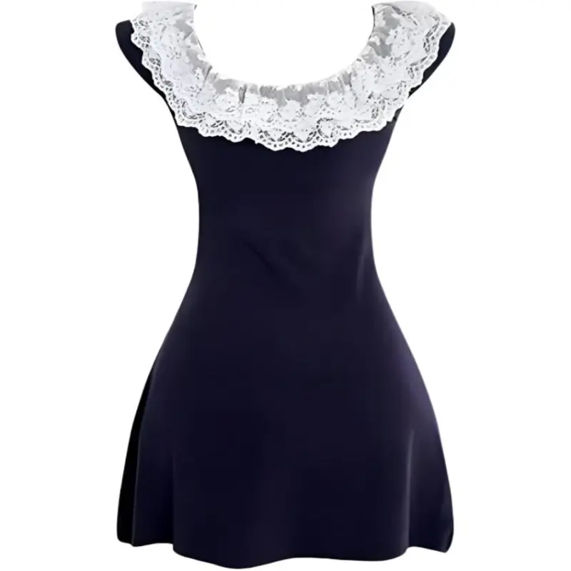 POPO.INFO Sleeveless Dress Women's Navy Blue-1