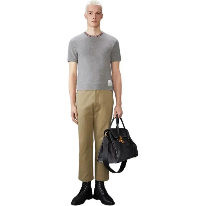 THOM BROWNE RWB stripe Cotton T shirt-2