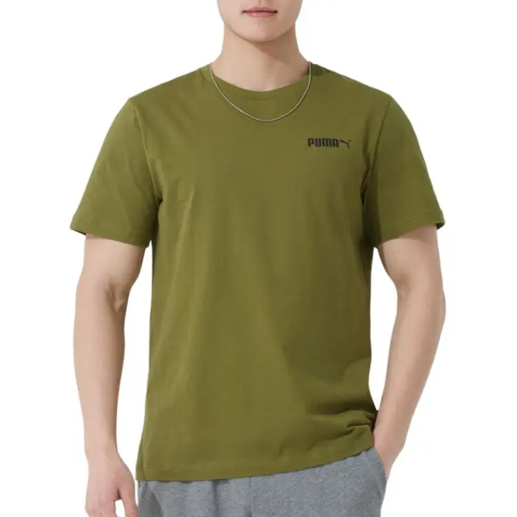 PUMA T Shirts Men Olive Green-1