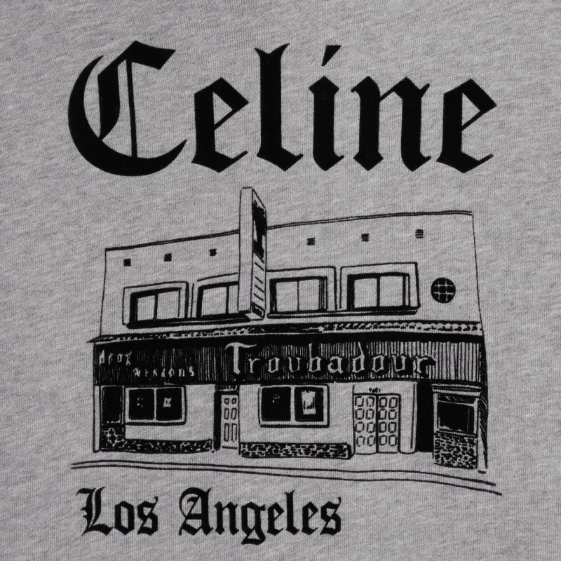 CELINE Troubadour Loose Hoodie In Cotton Fleece-2