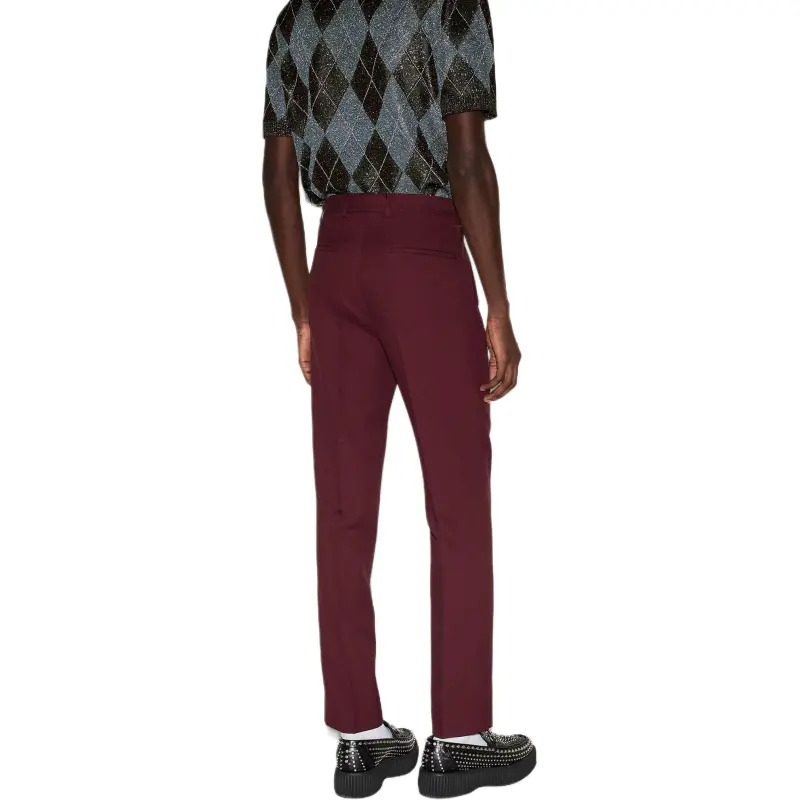 GUCCI FW24 Casual Pants Men's Burgundy-3
