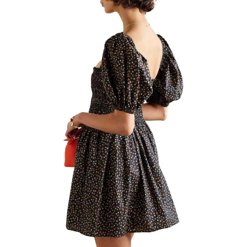 Matteau Floral print Shirred Minidress-2