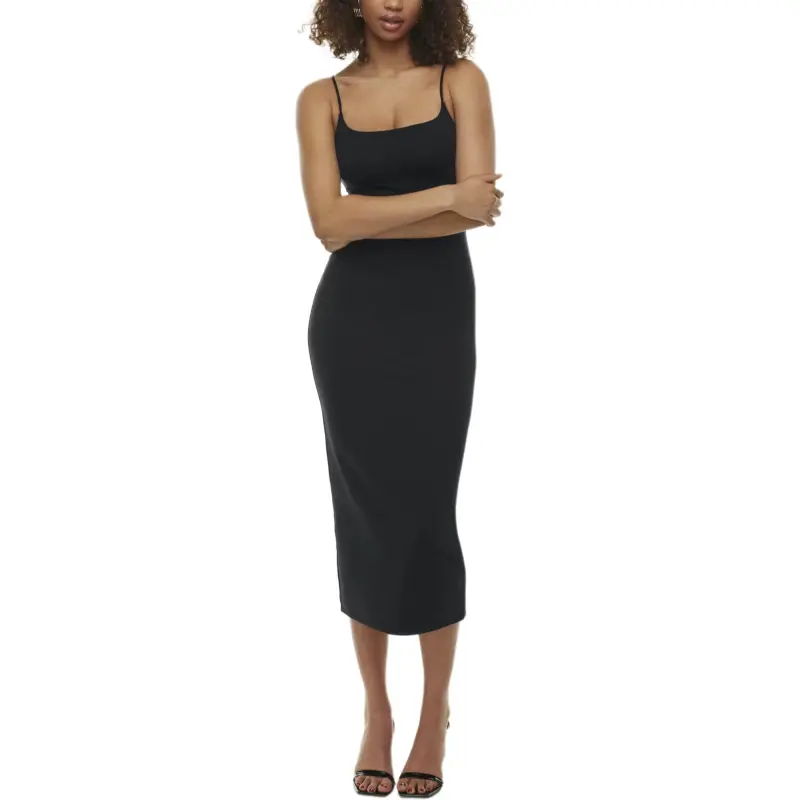ARITZIA Contour Contour Cami Maxi Dress Slip Dresses Women's BLACK/Black-2