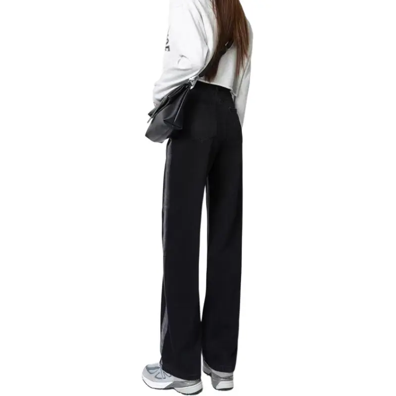 DanerWang Jeans Women's Black White Gradient-4