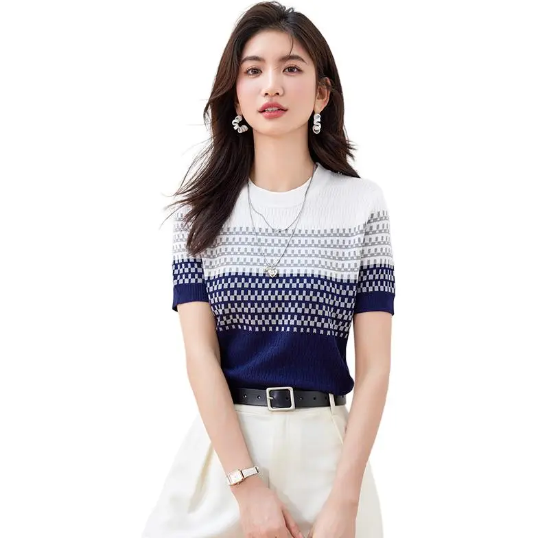 La Chapelle T Shirts Women's Blue-3