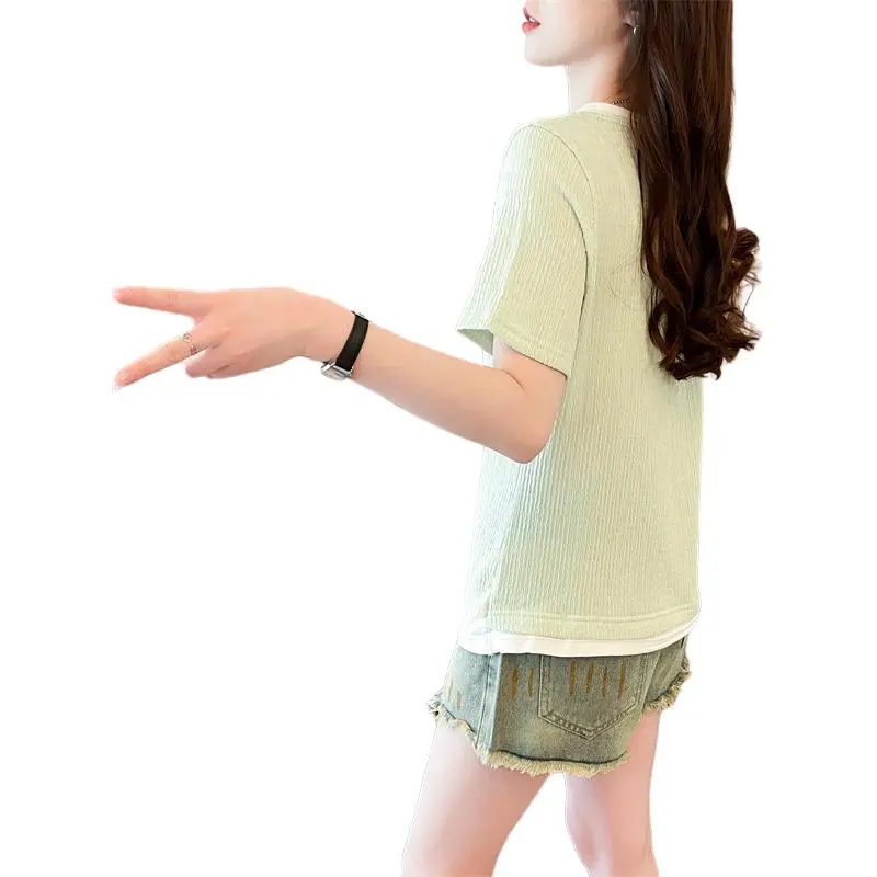 GOSO Drop Shoulder Sleeve T Shirt Women's-11