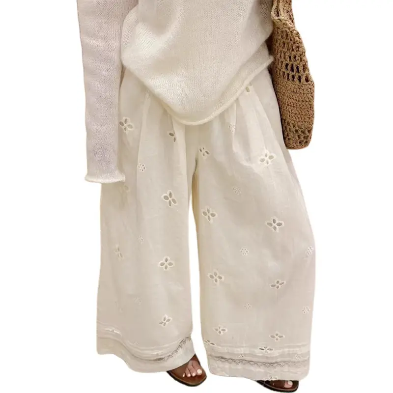 GOSO Casual Pants Women's Apricot Printer Ribbons Lining-4