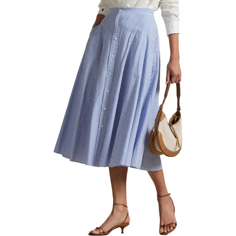 Polo Ralph Lauren Casual Long Skirt Women's Blue-3