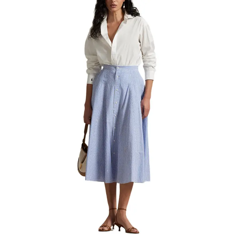 Polo Ralph Lauren Casual Long Skirt Women's Blue-1