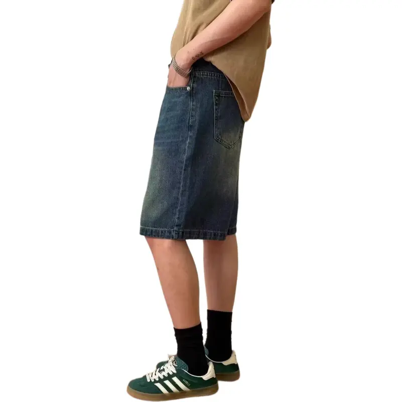 KVIV Denim Shorts Men Blue -4