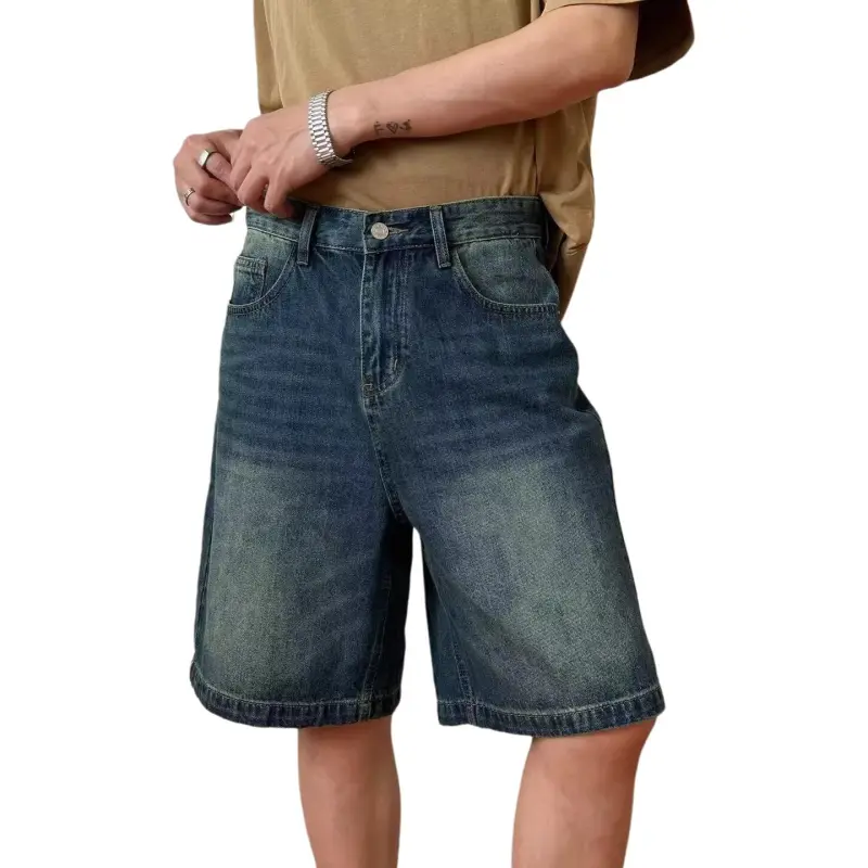 KVIV Denim Shorts Men Blue -3