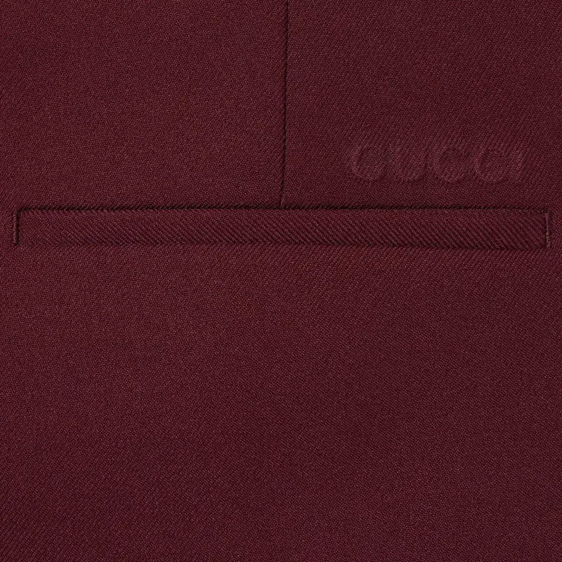 GUCCI FW24 Casual Pants Men's Burgundy-5