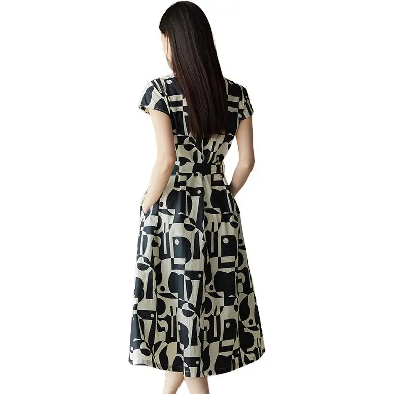 Yi Mengyuan Short Sleeved Dress Women's-1
