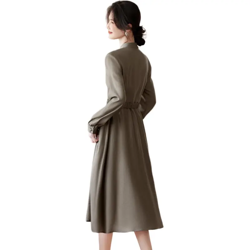 XWI Long Sleeved Dresses Women's Gray Green-1