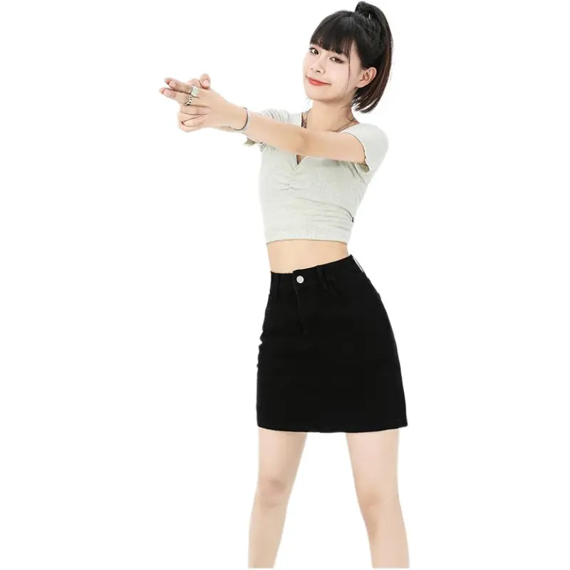 Mu Xiao Xin Denim Short Skirts Women's-1