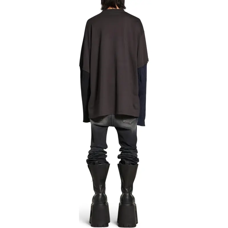 Balenciaga T Shirt Loose Fit Men's Black-3