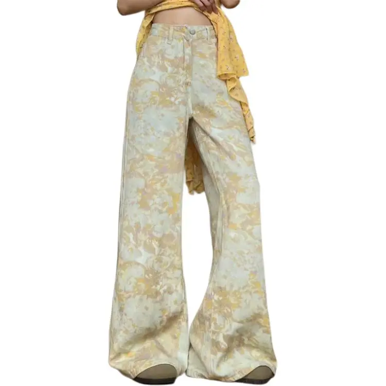 BENGEN Jeans Unisex Yellow-3
