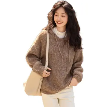 Mo Han Yi Mei Knitwear Women's Apricot Coffee
