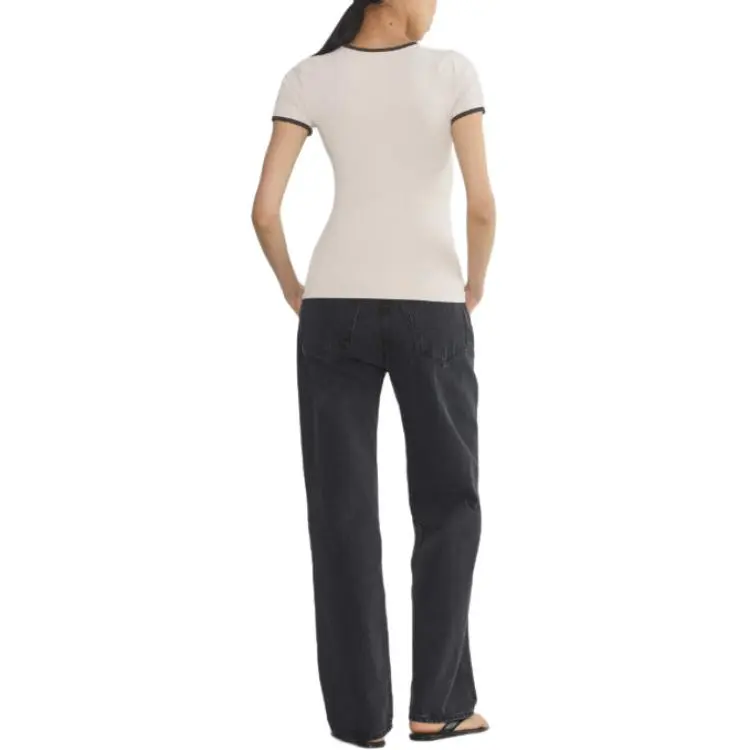 ARITZIA T Shirts Women's Matte Pearl/Black/Matte Pearl Color/Black-2