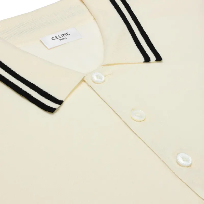 CELINE SS25 Polo Shirt Men's Ecru-3