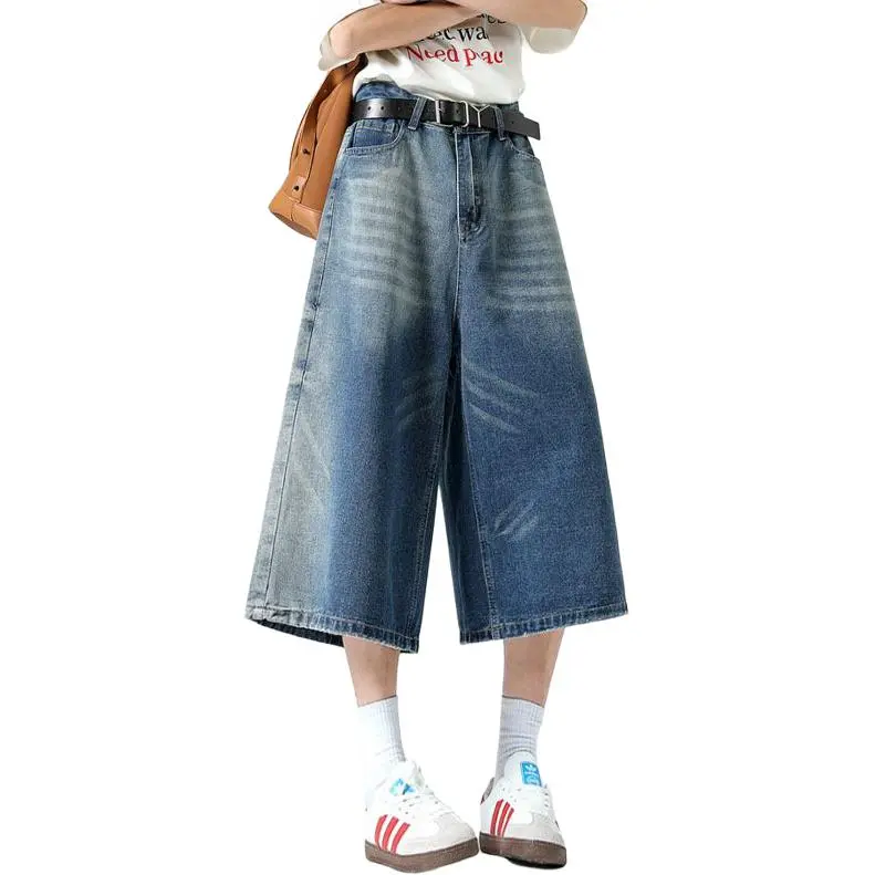 FASTFISH Denim Shorts Unisex Blue-1