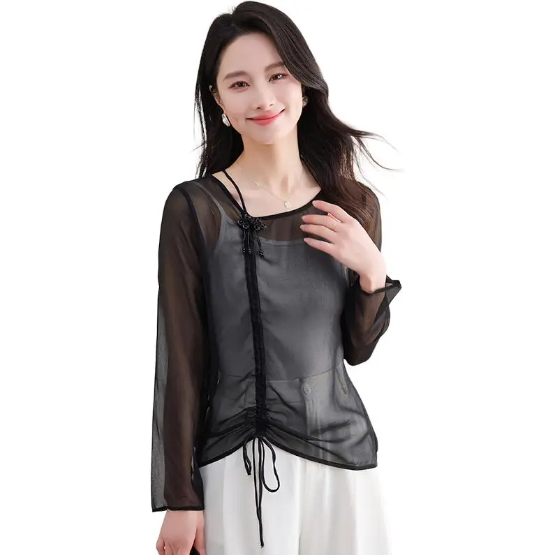 Yi Mengyuan Silk T shirt Women's-2