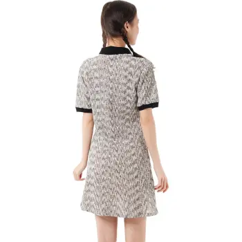 Mu Xiao Xin Short Sleeved Dress Women's Gray