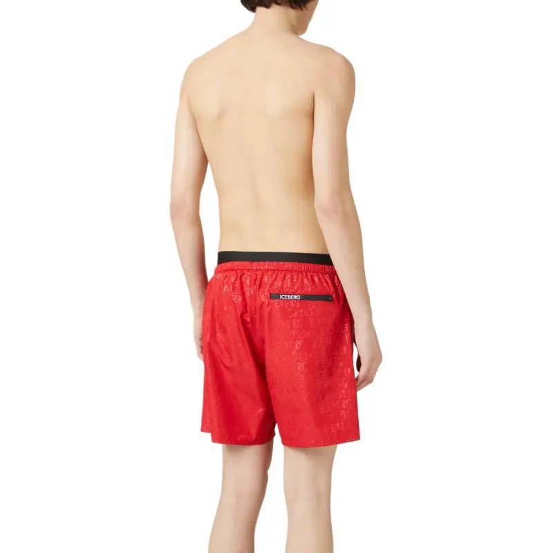 Iceberg Swimming Shorts Men's Red-2