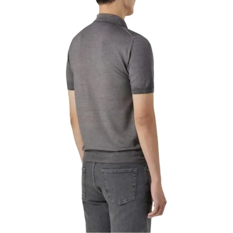 Canali Polo Shirts Men Gray-2