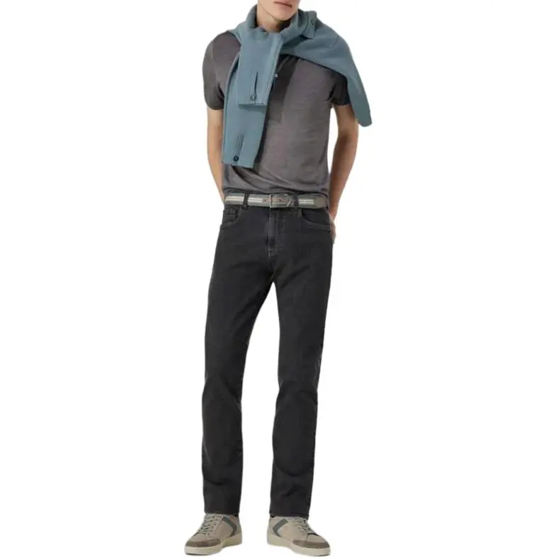 Canali Polo Shirts Men Gray-3