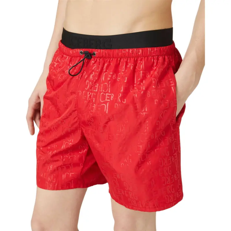 Iceberg Swimming Shorts Men's Red-3