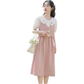 Flowers In Water Short Sleeved Dress Women's