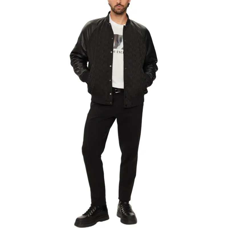 ARMANI EXCHANGEAE Leather Jacket Men's Black-2