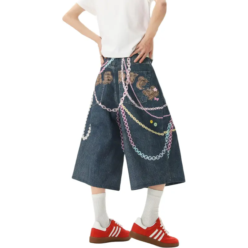 DEAR BETSY Denim Shorts Unisex Denim Blue-1
