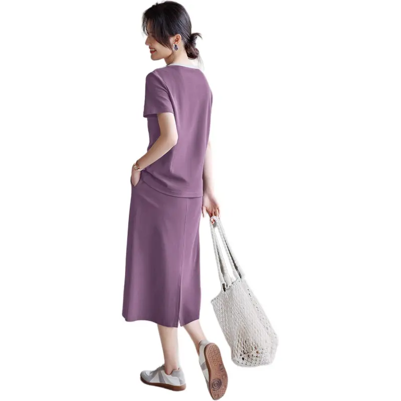 XWI Two Piece Skirt Sets Women's Purple-2