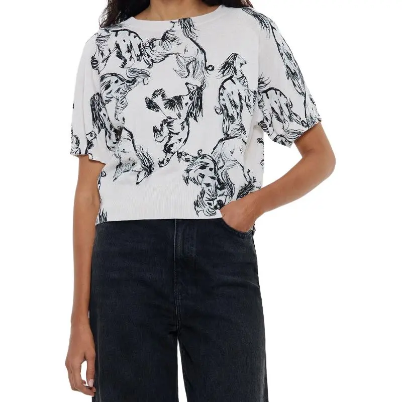 Bimba Y Lola Greyhound print Top-1